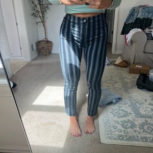 Brandy Melville stripped black and grey pants